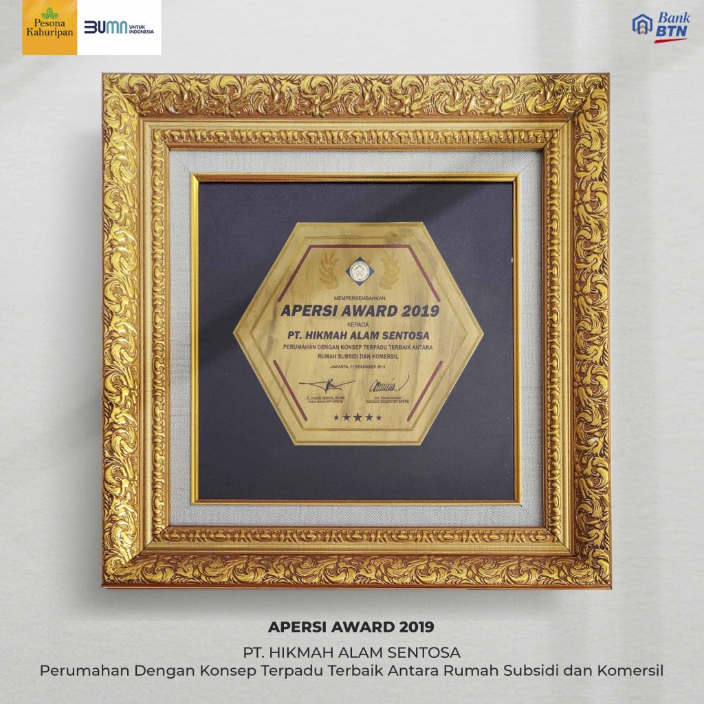 Penghargaan BTN Developer Rumah Subsidi Terbaik Pesona Kahuripan