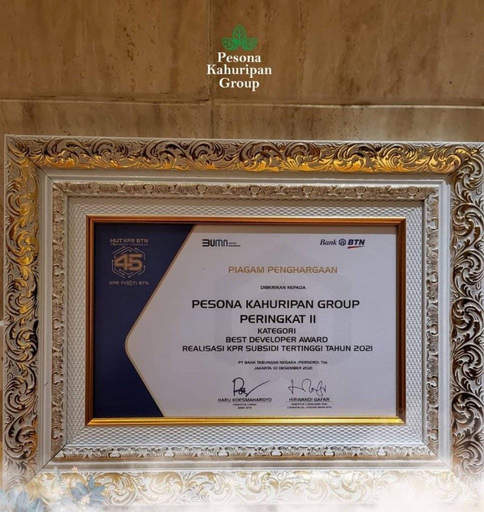 Penghargaan Kementerian PUPR Kepada Pesona Kahuripan Group