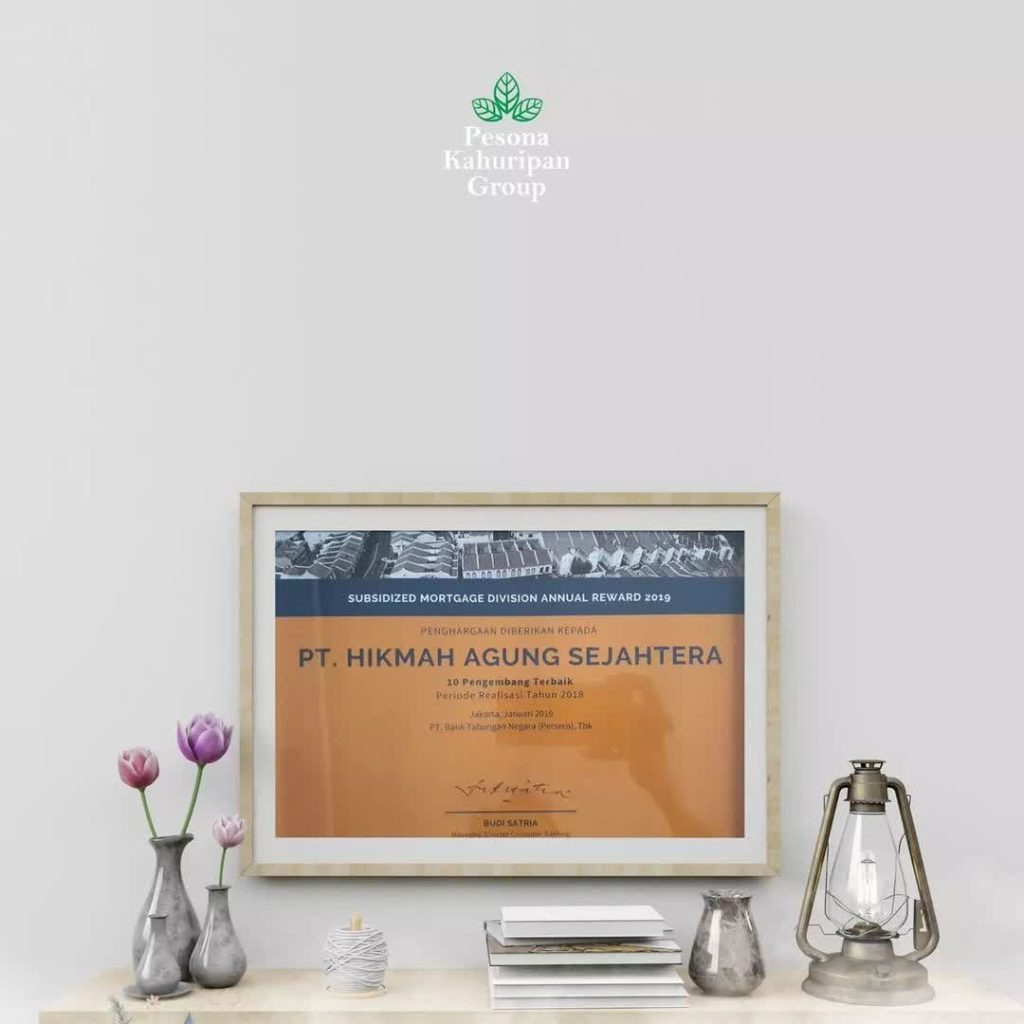 Piagam Penghargaan Real Estate Indonesia REI Pesona Kahuripan